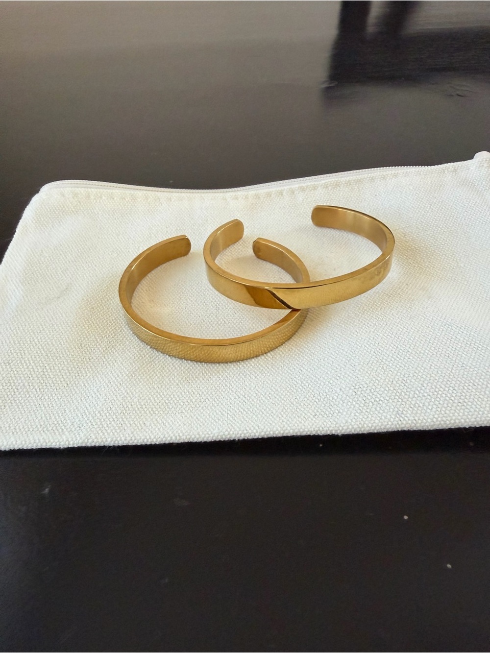 Gold Open Cuff Bracelet - Minimalist Metal Bangle